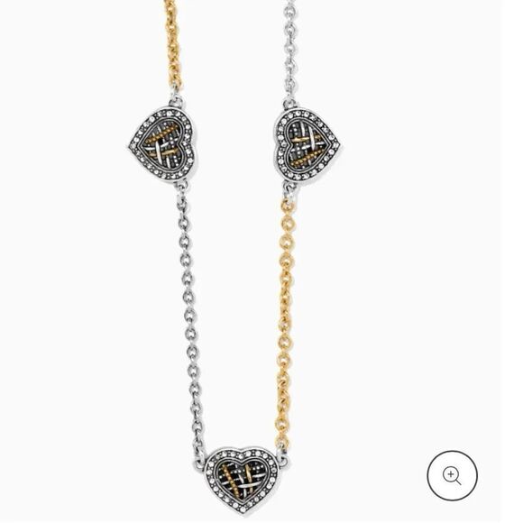 Brighton Jewelry - Brighton Neptune’s Rings Woven Heart Station Necklace NWT